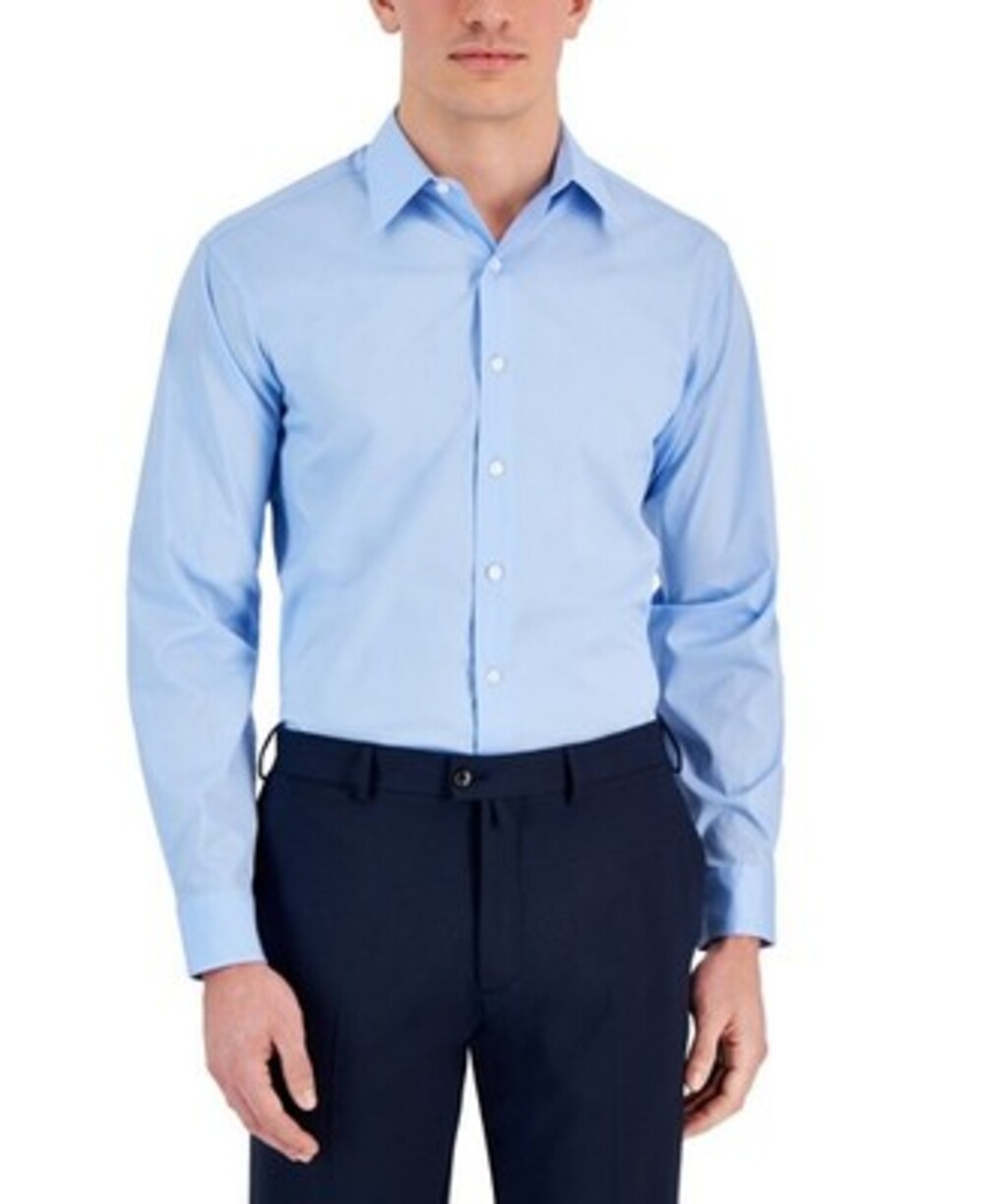 Club Room Regular-Fit Stretch Dress Shirt Men's 3XL 19-19.5 Placid Blue